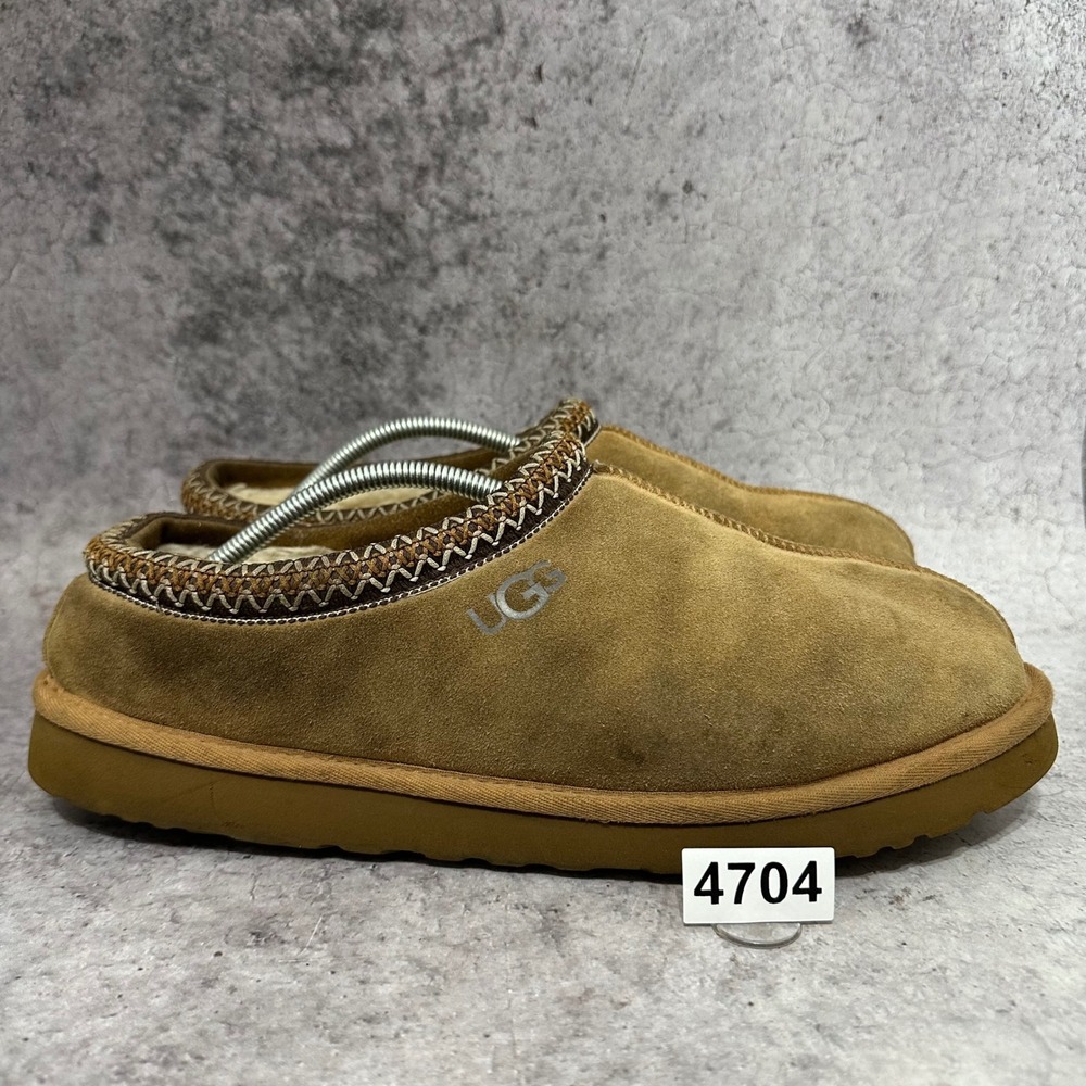 UGG Tasman Slipper Mens Size 14 Chestnut Suede 5950 Shearling Lined Slip On
